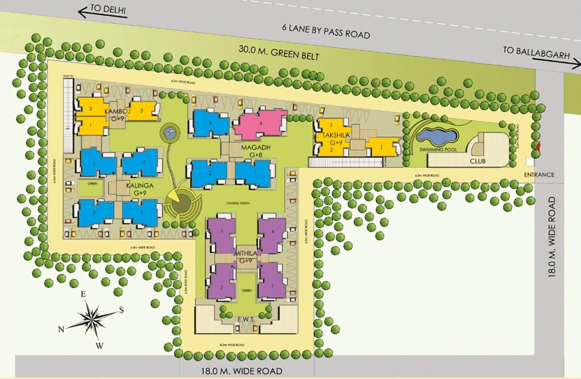 Master Plan of SLF Indraprastha Apartments in Sector 30, Faridabad - Image 231092