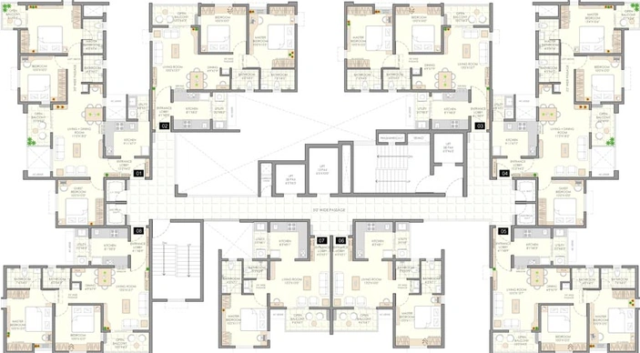 Floor Plan of Vilas Yashone in Hinjewadi, Pune - Image 121040