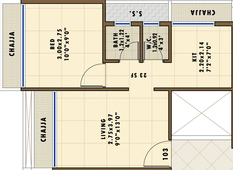 1 BHK Flat in Dhriti Homes in Panvel, Navi Mumbai - Image 772875