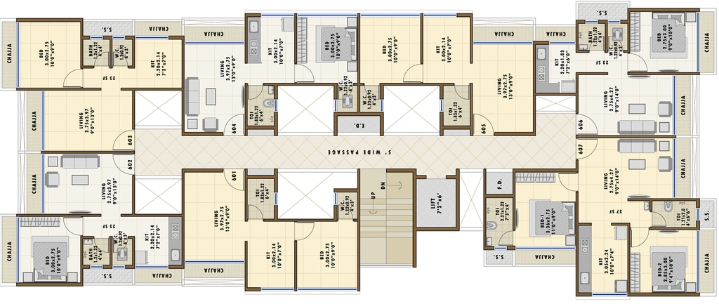 Floor Plan of Dhriti Homes in Panvel, Navi Mumbai - Image 120319