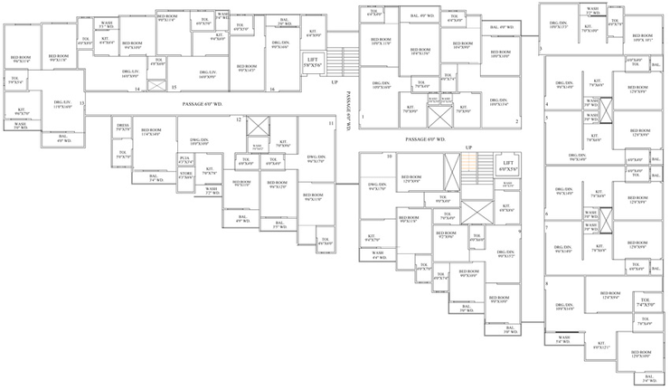 Floor Plan of Universal Platinum Plaza in Pipliyahana, Indore - Image 229631