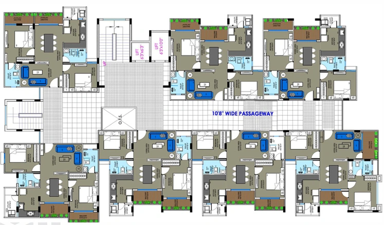 Floor Plan of Universal Premium Vista in Jakhya, Indore - Image 229641