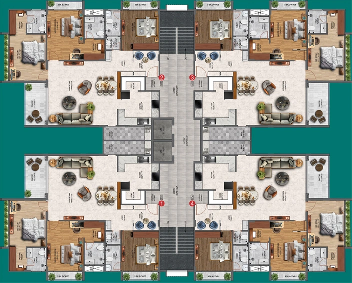 Floor Plan of Laabham Vastu City in Bicholi Mardana, Indore - Image 229505