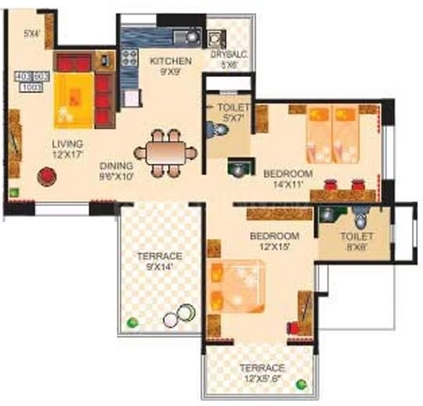 2 BHK Flat in Mittal Sun Grandeur in Bavdhan, Pune - Image 885688