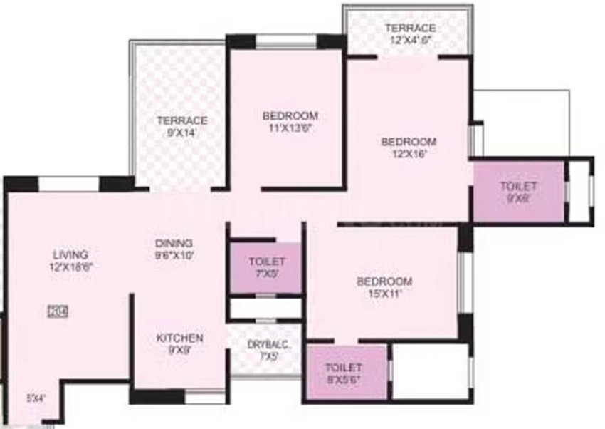 3 BHK Flat in Mittal Sun Grandeur in Bavdhan, Pune - Image 885689