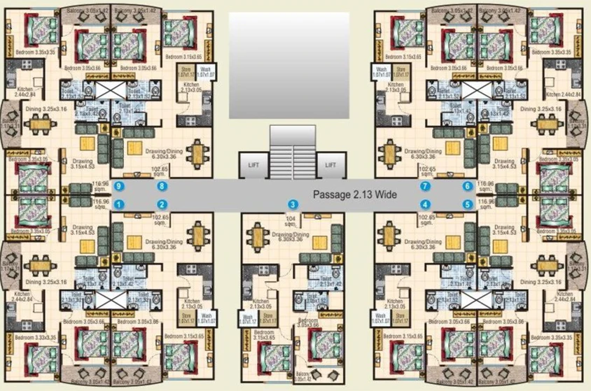 Floor Plan of Sarthak Galaxy in Rau, Indore - Image 229527