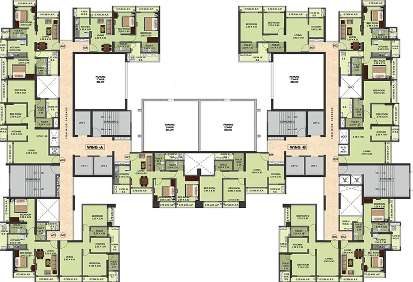 Floor Plan of Puraniks Glorio Grand Central in Thane West, Thane - Image 247441