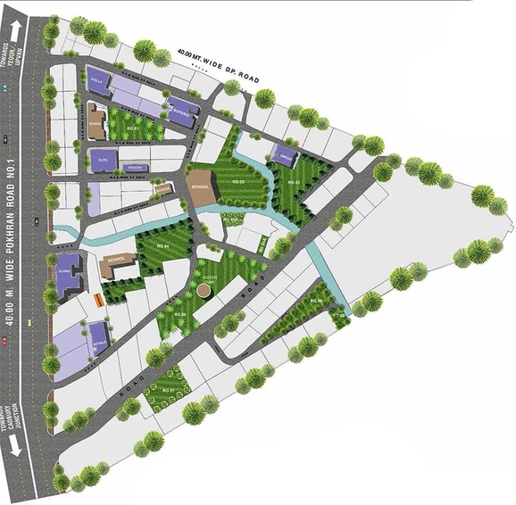 Master Plan of Puraniks Glorio Grand Central in Thane West, Thane - Image 247442