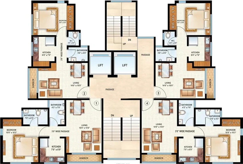Floor Plan of Raunak Delight in Kalyan West, Thane - Image 247336