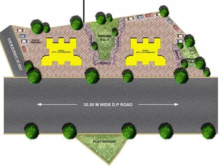 Master Plan of Raunak Delight in Kalyan West, Thane - Image 247338
