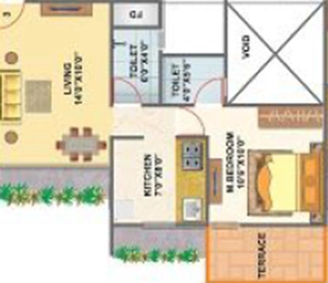 1 BHK Flat in Laxmina Aurum in Ulwe, Navi Mumbai - Image 843381
