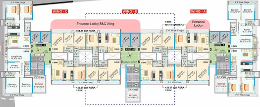 Floor Plan of Advent Neel Residency in Bhandup West, Mumbai - Image 254115