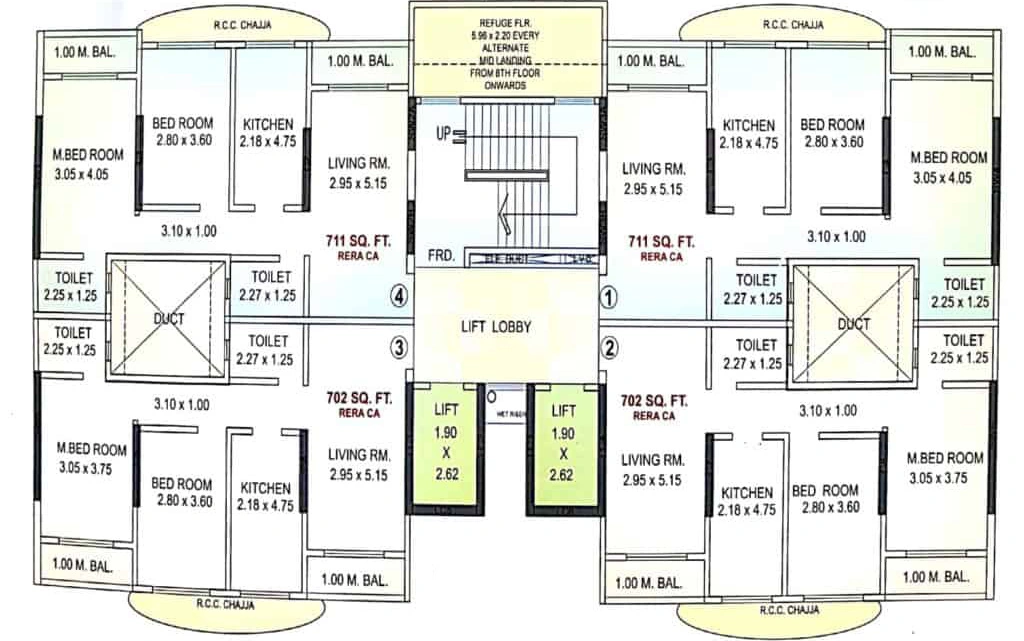 Floor Plan of Shraddha Vertica in Vikhroli East, Mumbai - Image 344501