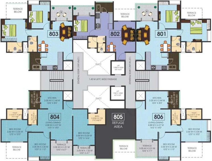 Floor Plan of Malkani Bon Vivant in Mundhwa, Pune - Image 121077
