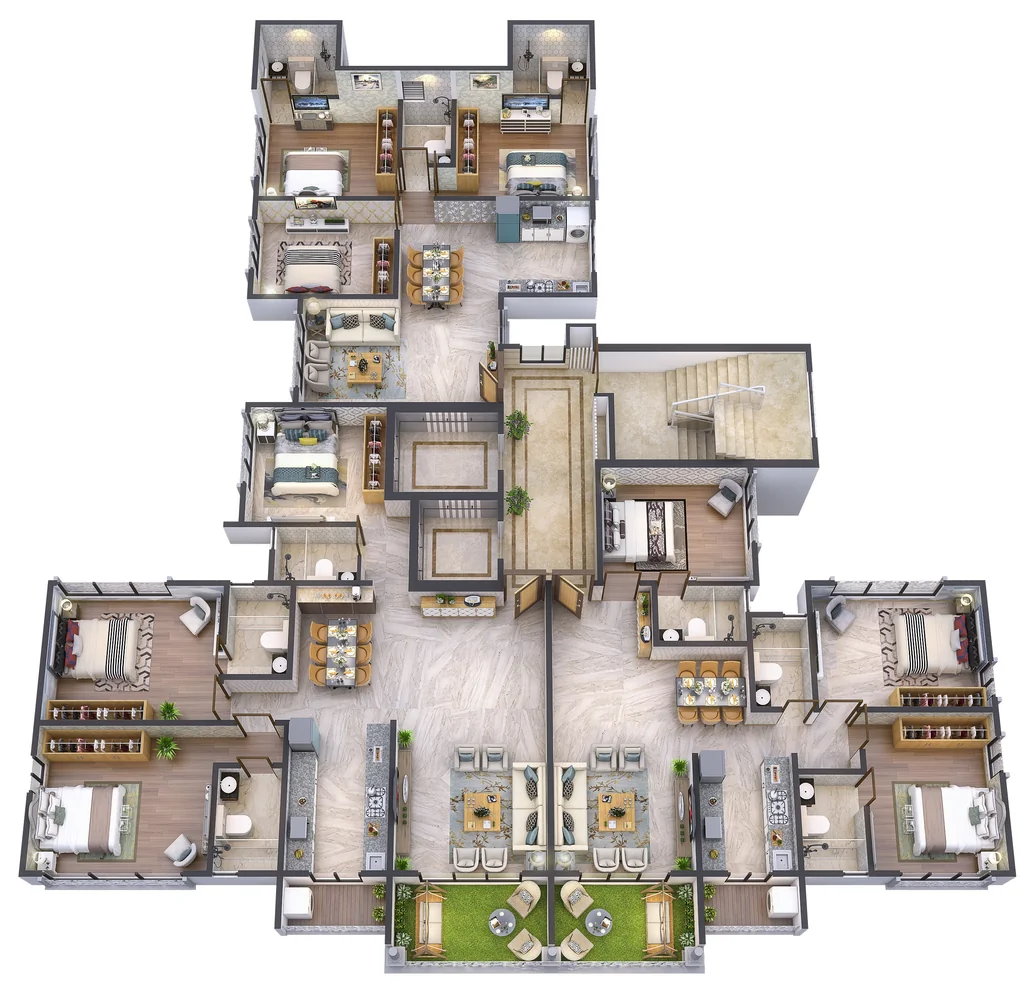 Floor Plan of JPV Pratap Palace in Kandivali West, Mumbai - Image 326506