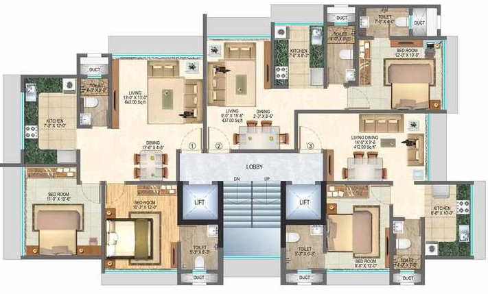 Floor Plan of JPV Disha in Dahisar West, Mumbai - Image 328123