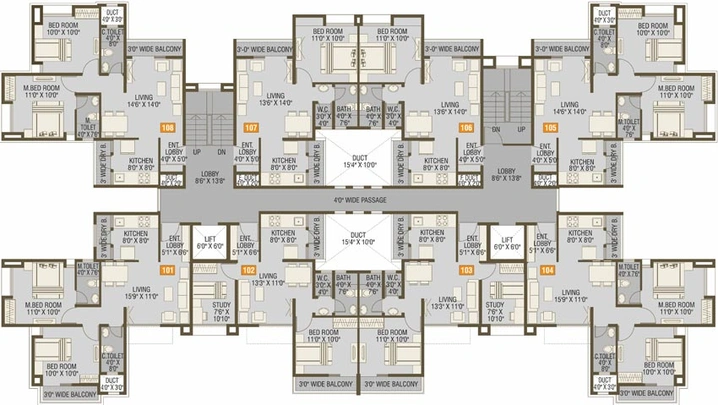 Floor Plan of Malkani Buona Vita in Talegaon, Pune - Image 120375