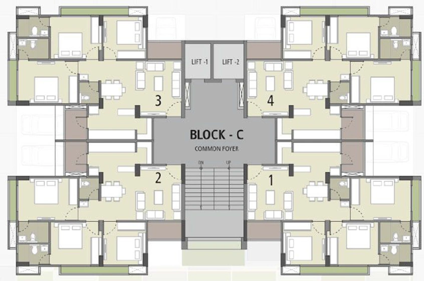 Floor Plan of Vihav Parvarish in Sevasi, Vadodara - Image 262199