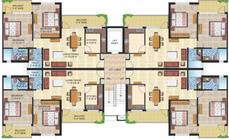 Floor Plan of Omaxe Executive Homez in Ajmer Road, Jaipur - Image 228562