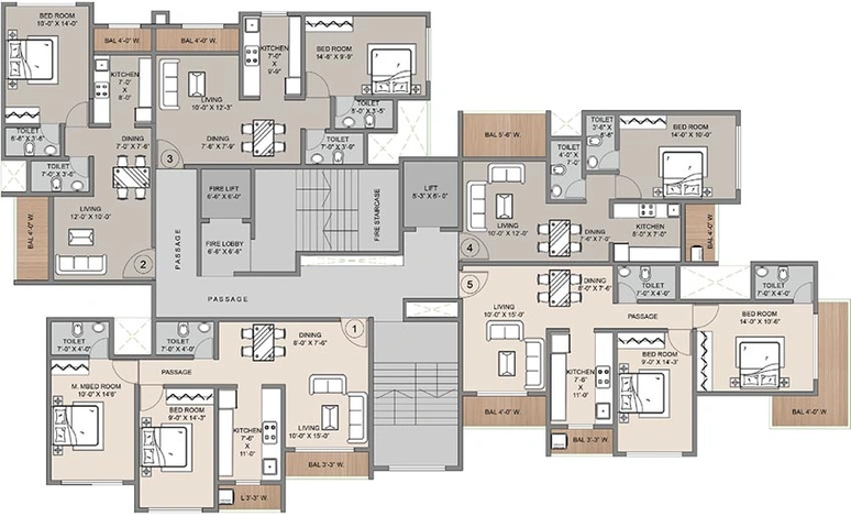 Floor Plan of Shakti Siyara Dwarka in Bhiwandi, Thane - Image 251683
