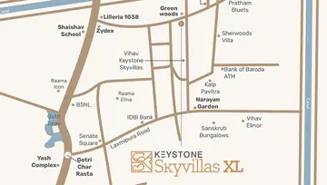 Location of Vihav Keystone Skyvillas XL - Image 262174