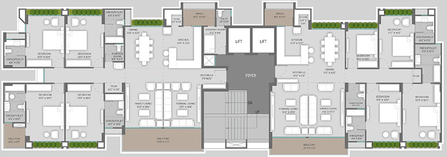 Floor Plan of Vihav Keystone 72 in Sevasi, Vadodara - Image 261833