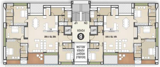 Floor Plan of Vihav Keystone Skyvillas in Alkapuri, Vadodara - Image 262155