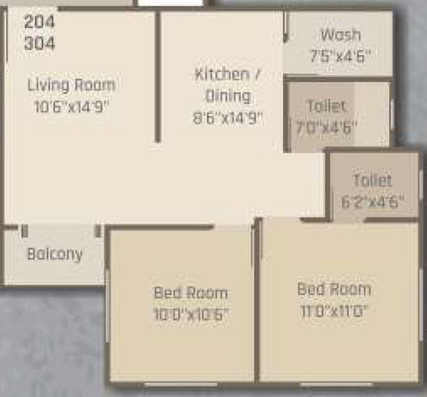 2 BHK Flat in Raama Shikhar in Vemali, Vadodara - Image 850101