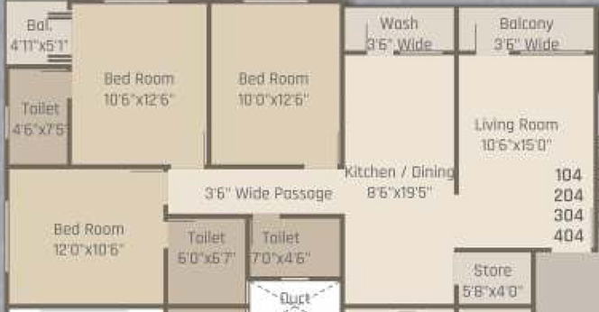 3 BHK Flat in Raama Shikhar in Vemali, Vadodara - Image 850103