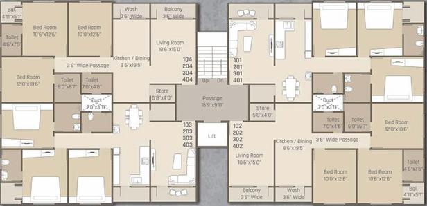 Floor Plan of Raama Shikhar in Vemali, Vadodara - Image 263254