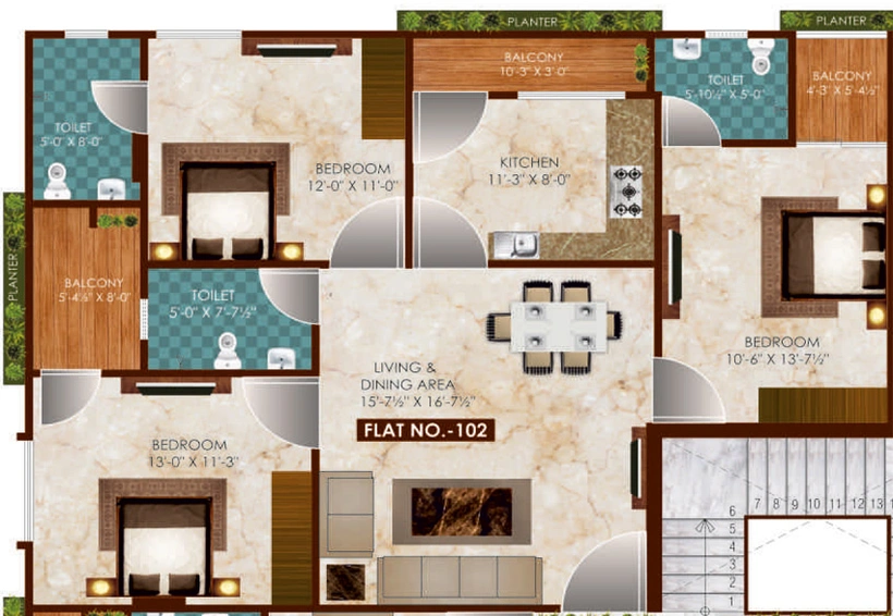 2 BHK Flat in Vinayak Elenza 1 in Mansarovar, Jaipur - Image 834939