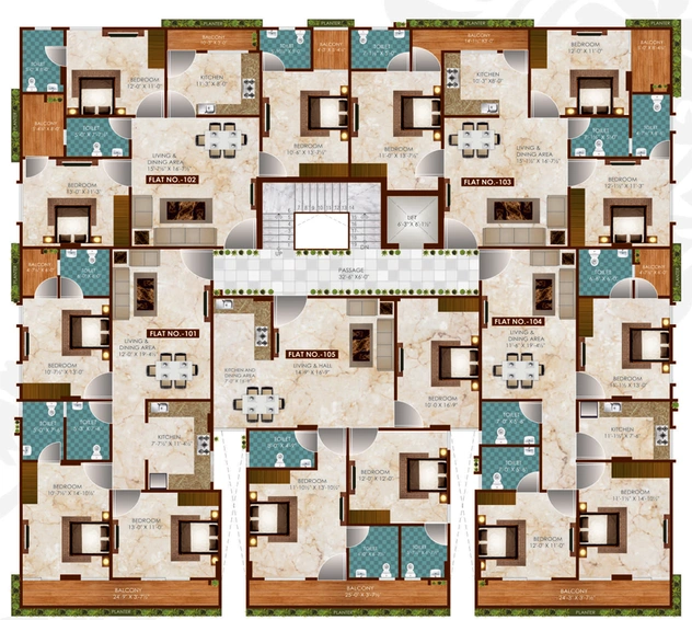 Floor Plan of Vinayak Elenza 1 in Mansarovar, Jaipur - Image 228654
