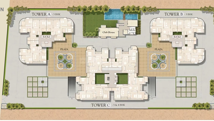 Master Plan of Neptune Trinity in Subhanpura, Vadodara - Image 263179