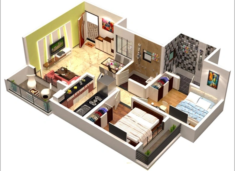 2 BHK Flat in Mahajan Paradise Park in Badlapur East, Thane - Image 840762