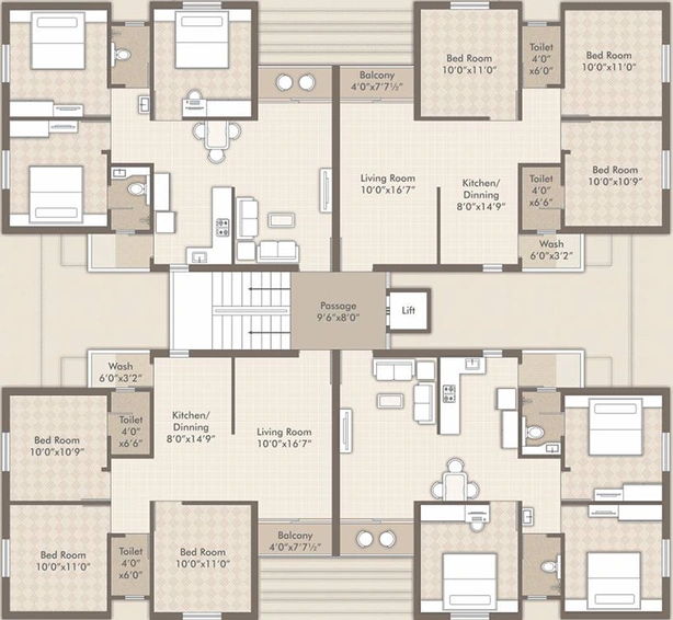 Floor Plan of Siddharth Samanvay I in Nizampur, Vadodara - Image 262891