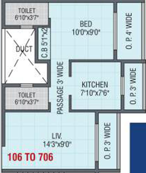 1 BHK Flat in Mahajan Aashray Pearl in Ambernath East, Thane - Image 840771