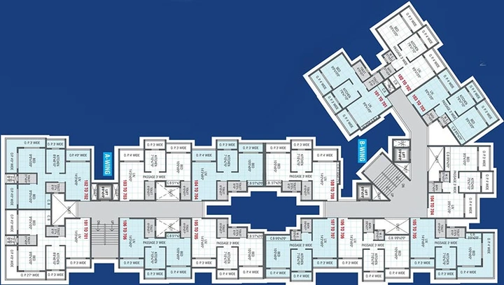 Floor Plan of Mahajan Aashray Pearl in Ambernath East, Thane - Image 242389