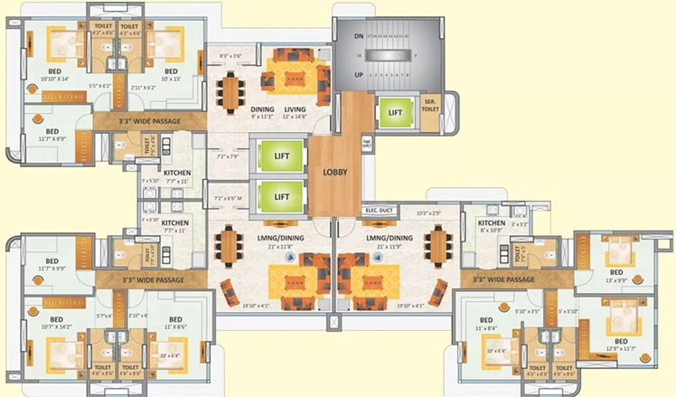 Floor Plan of Rizvi Oak in Malad East, Mumbai - Image 302444