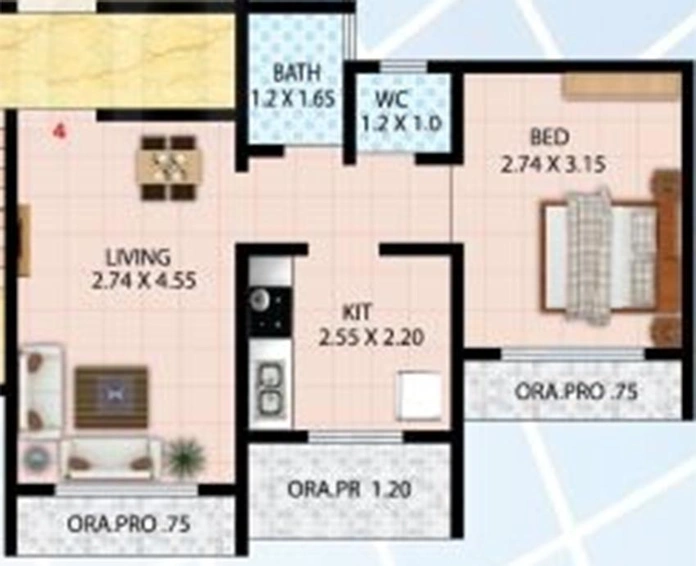 1 BHK Flat in Mahajan Indra Vihar in Ambernath East, Thane - Image 840992