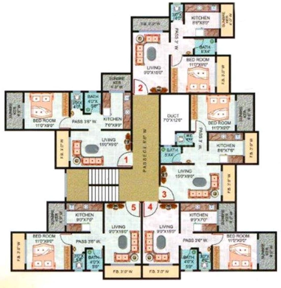 Floor Plan of Mahajan Gurudev Apartment in Badlapur West, Thane - Image 242846