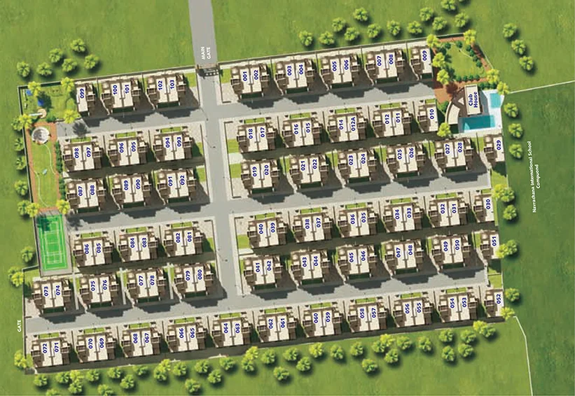 Master Plan of Pratham Vistas in Bhayli, Vadodara - Image 262575