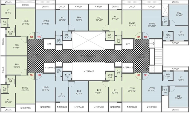Floor Plan of Adhya Bhimashankar in Karanjade, Navi Mumbai - Image 234609