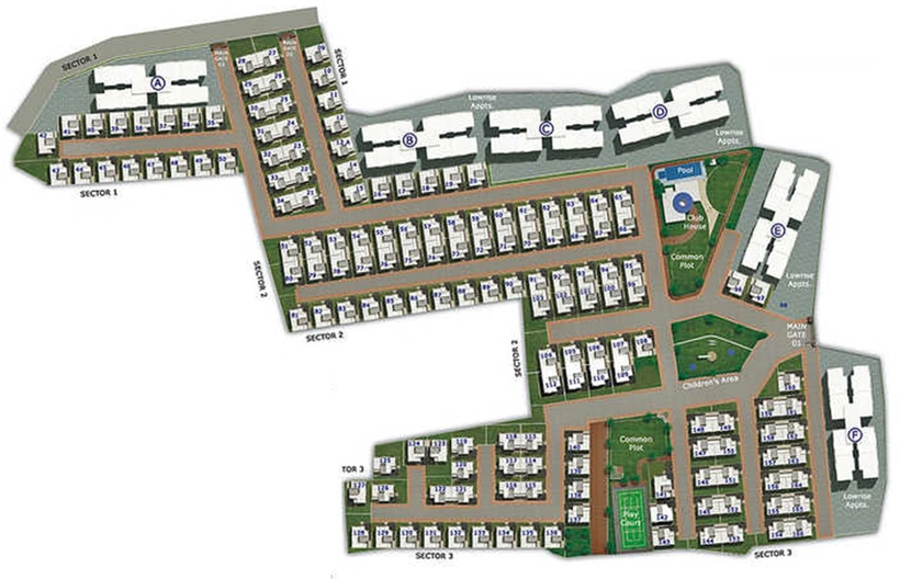 Master Plan of Pratham Paradise 2 in Makarpura, Vadodara - Image 262553