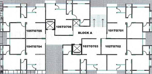 Floor Plan of Ravi Sujal Residency in Bopal, Ahmedabad - Image 127514
