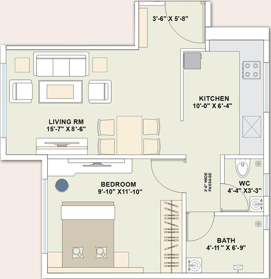 1 BHK Flat in Kashish Park Tower B in Thane West, Thane - Image 840458