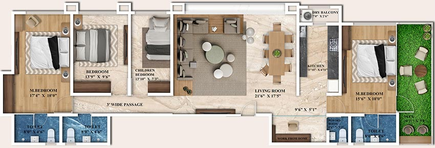 3.5 BHK Flat in Kashish Park Tower B in Thane West, Thane - Image 840460
