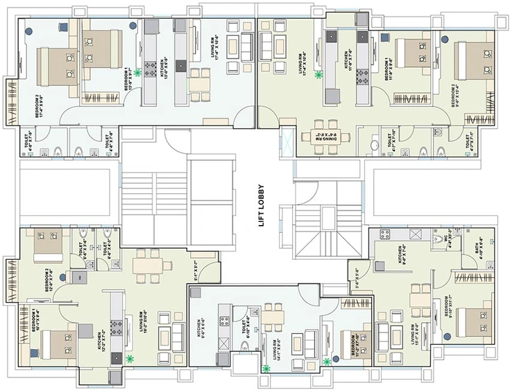 Floor Plan of Kashish Park Tower B in Thane West, Thane - Image 241674