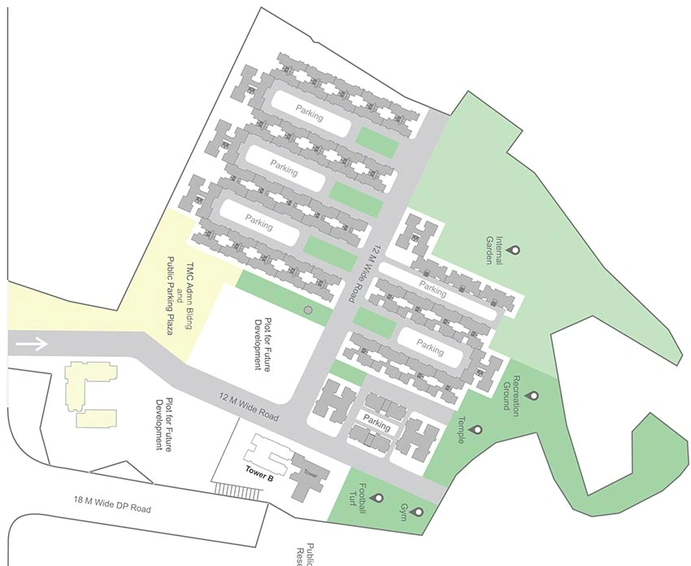 Master Plan of Kashish Park Tower B in Thane West, Thane - Image 241675