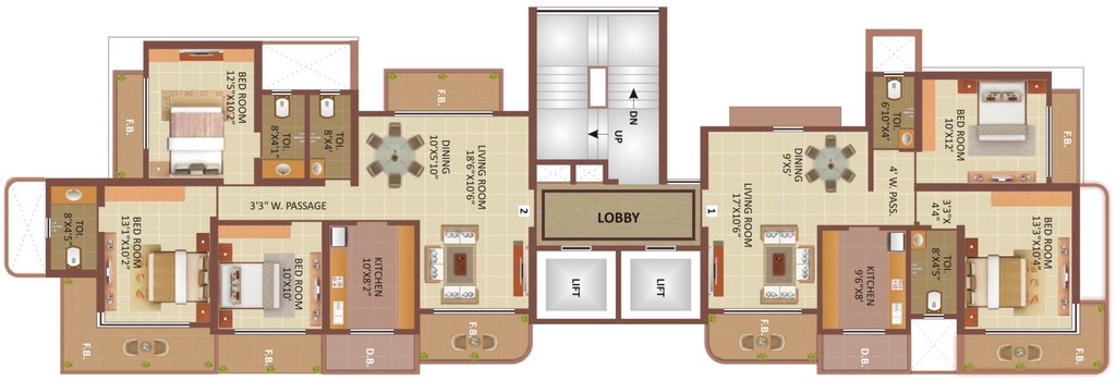 Floor Plan of Mahaveer Solitaire Homes in Kandivali West, Mumbai - Image 333112