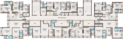 Floor Plan of Panchsheel Ananta Residency in Panvel, Navi Mumbai - Image 125024